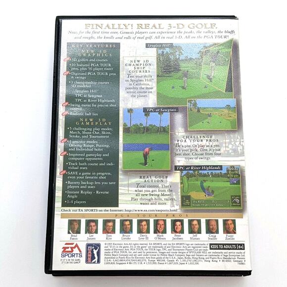 Sega Genesis Lot Sonic Spinball Golf PGA Tour 96 Hedgehog Golf Tested Working - Picture 7 of 10